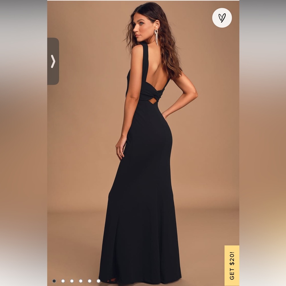 Lulus Love In Your Eyes Black Knotted Mermaid Maxi Dress
